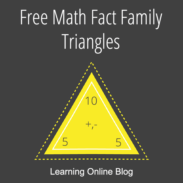 Math Fact Triangles Worksheet
