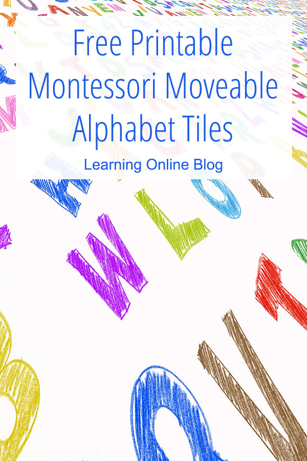 Free Printable Montessori Moveable Alphabet Tiles