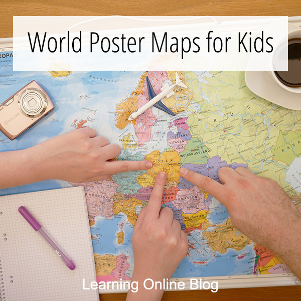 World Map poster for kids - Educational, interactive, wall map – FlyingKids®