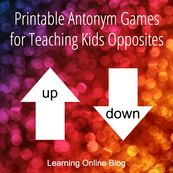 printable antonym games for teaching kids opposites